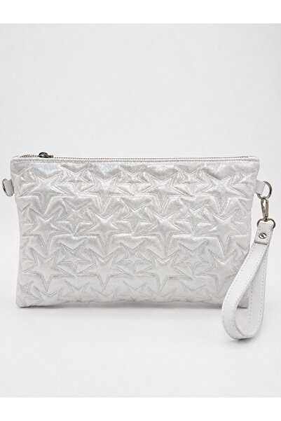 Sellini Stitched Clutch Stella Women's Star Crossbody Bag Silvery Gold