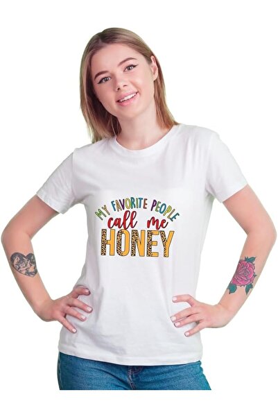 not Women's Printed Design T-Shirt (My Favourite People Call Me Honey)| Round Neck Regular Fit T-shirt