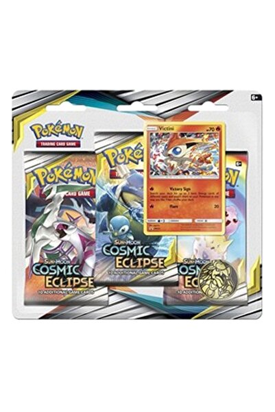 Pokemon Eclipsă Cosmică: Victini Pachet de 3 Blister