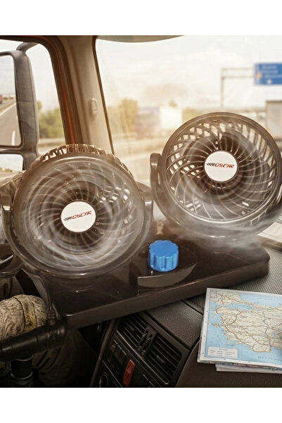 Epilons 12V Auto Fan Car Ventilator with Cigarette Lighter Port and Adjustabl...