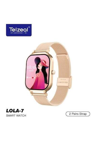 TELZEAL ساعة ذكية LOLA-7 للنساء - تصميم نحيف للغاية من الفولاذ المقاوم للصدأ،...