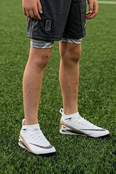 LALİGA 610H Boys' Astroturf Field Shoes White - Gold