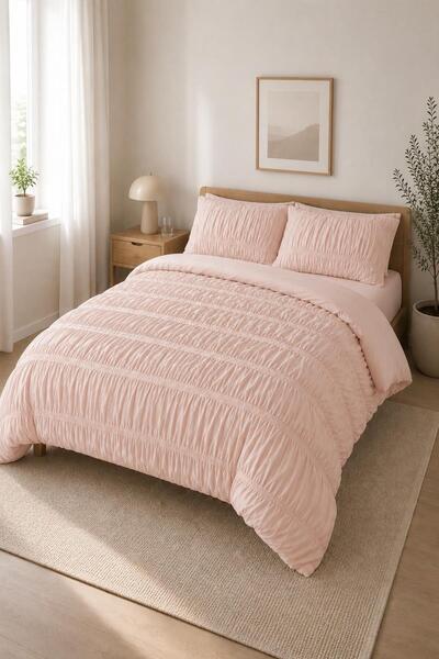 DB DANLA BALDİ Home Collection Drawstring Double Cotton Duvet Cover Set