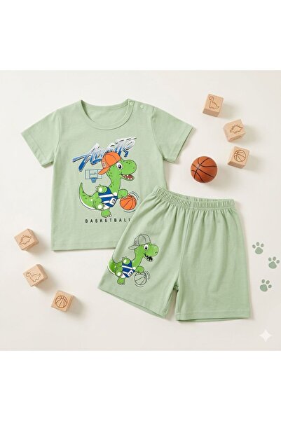 Victorino Pijama verde Dinozaur