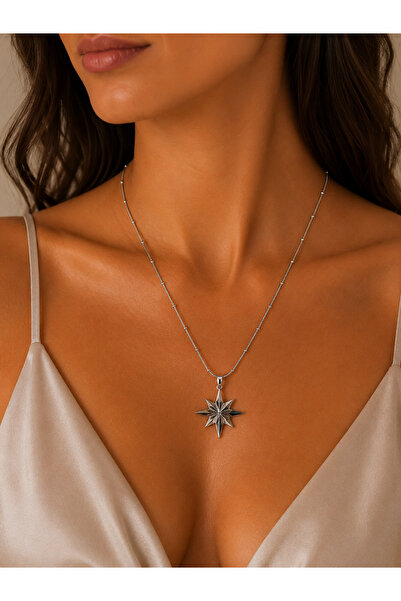 Selay Accessory Star Figured Silver Necklace