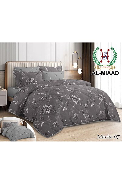 ALMIAAD مفرش سرير صيفي مزدوج مايكروفايبر طقم 6 قطع - طقم لحاف نفرين 6قطع