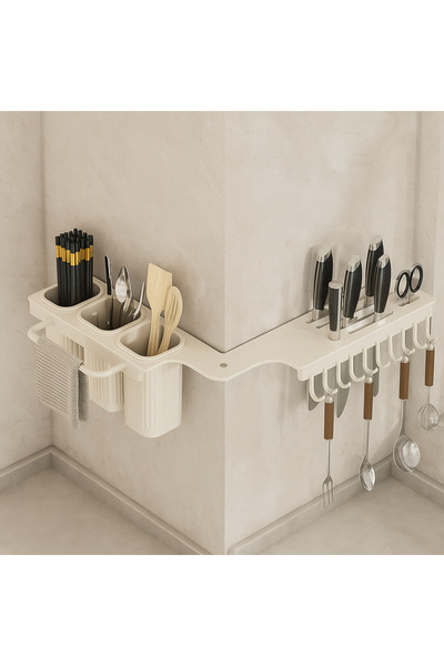 Viyogo Double metal kitchen rack, foldable, 2 mounting modes, multifunctional
