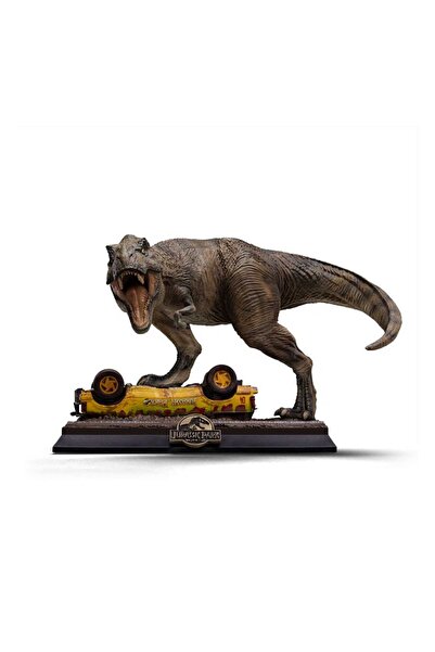 Iron Studios Statuie cu iconițe Jurassic Park, Atacul T-Rexului, 15 cm
