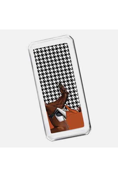 VİTELLİ Equestrian Orange Jacket Glass Presentation Plate