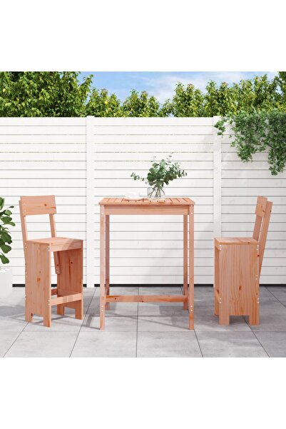 vidaxl Set bar de gradina, 3 piese, lemn masiv douglas