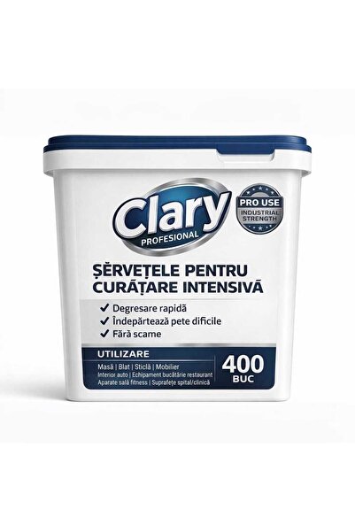clary Șervețele umede pentru curățarea suprafețelor 400 bucăți