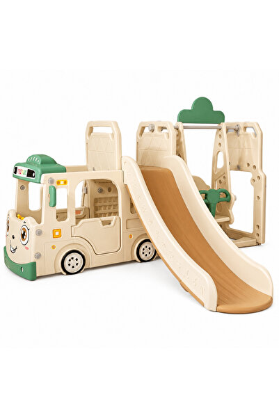 Nichiduta Garden 4 in 1 Play Space Nichiduta Happy Bus White with Waterproof ...