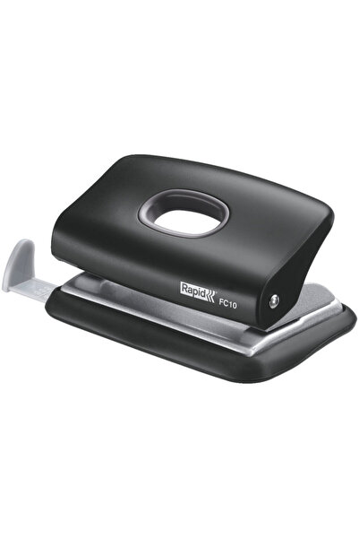 Rapid FC10 plastic mini hole punch, 10 sheets - black
