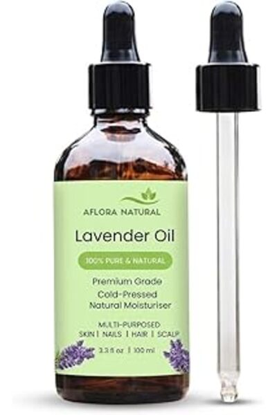 AFLORA Lavender Essential Oil, 100ml, Calming and Clarifying, Soothing Scalp ...