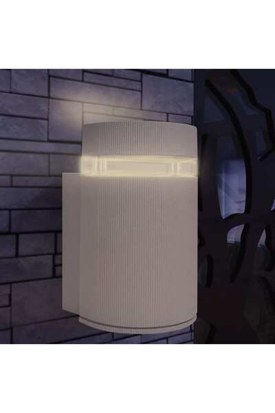 vidaxl Semi-cylindrical outdoor wall light, gray, aluminum