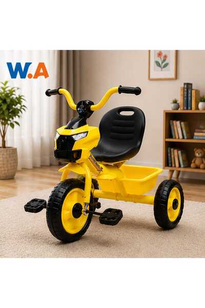 WASL ALKHAIR دراجة أطفال ثلاثية بعربة خلفية وتصميم رياضي – مقعد مريح وعجلات م...