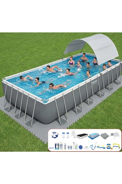 BESTWAY Gölgelikli Prefabrik Full Havuz Seti 732x366x132cm BW579 56474