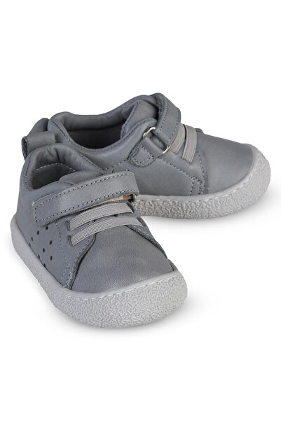 Civil Baby Piele cu velcro 18- Pantofi Firstadım - Gri