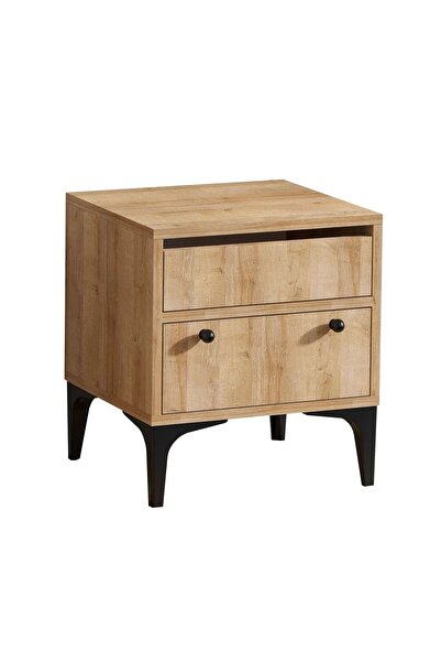 OEM Noptieră 45x40x51 cm – 2 Sertare, MDF melaminat de 18mm, Stejar