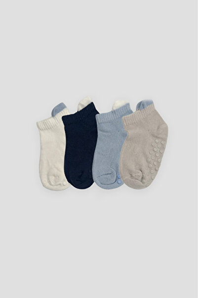 Defne Baby Baby Boy and Child Premium Cotton Booties Socks Set with Non-Slip ...