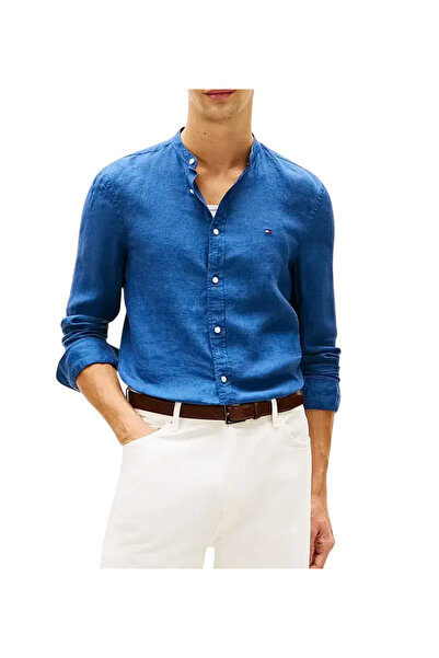 Tommy Hilfiger Ανδρικό Λινό Πουκάμισο Μπλε MW0MW39271-C3I