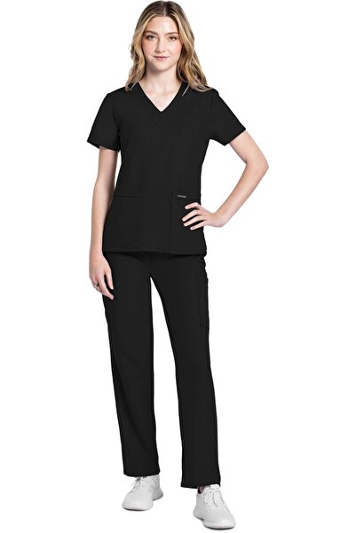 Cherokee UNIFORMS Bluză medicală antimicrobiană Cherokee WW Originals Ultra pentru femei PROTX2, Negru
