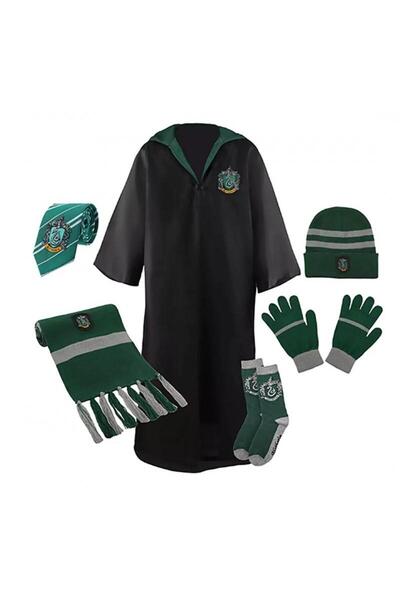 OEM Set Roba Harry Potter Slytherin XS, Cravată, Manșon, Căciulă, Șosete, Eșarfă
