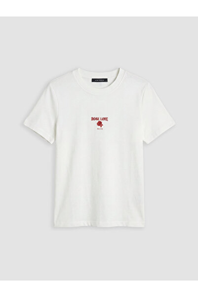 LC Waikiki Tricou pentru damă cu imprimeu cu gât crew