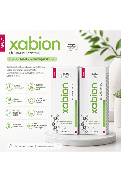 EDİS PHARMA Xabion Cilt Bakım Losyonu 200 ml x 2 Adet | Günlük Nemlendirici v...