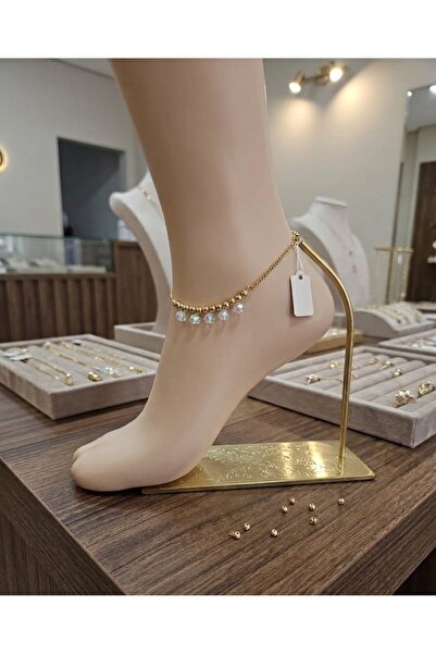 Romea Zircon Stone Detailed Stainless Steel Anklet