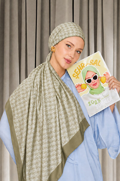 Şehr-i Şal İstanbul Women's Hijab Shawl Natural Fiber Jacquard Luxury Shawl