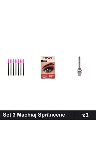 Makeup Set of 3 Kiss Beauty Eyebrow Pencils, 10pcs Eyelash Brushes, 5.62 Nude...