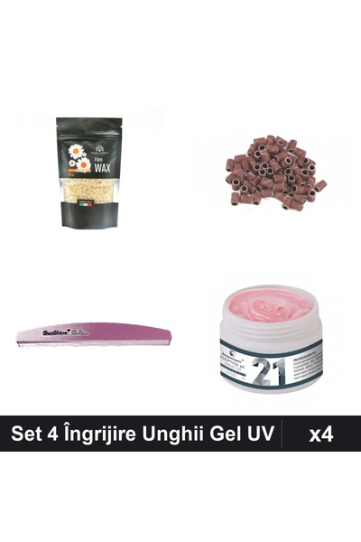 Makeup Set 4 Îngrijire Unghii - Ceară Epilare, Smirghel 240, Pilă Refolosibil...