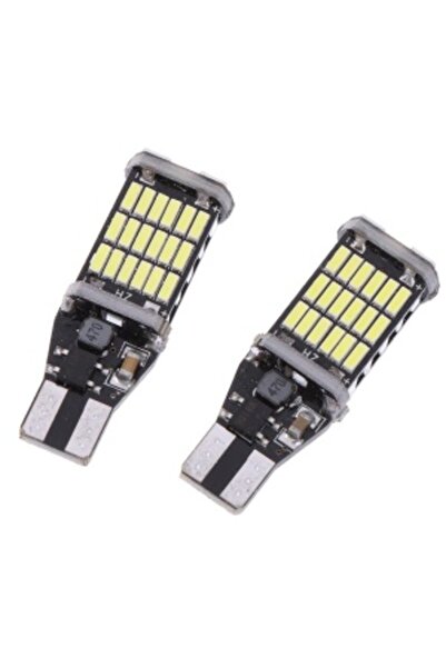 Aftermarket Set 2 Becuri LED T15 W16W 45SMD CANBUS ALB