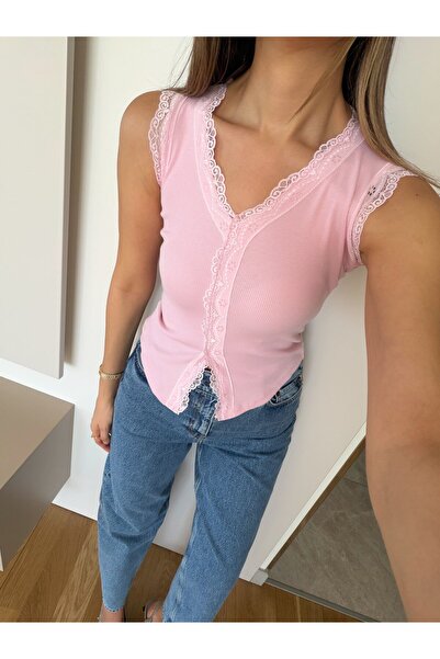 MERVE AKSOY Larisa Dantelli Atlet - Pembe