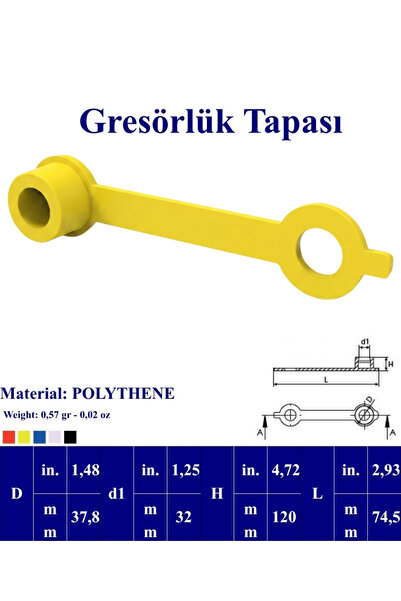 Saglam Tarım Gresörlük Tapası Sarı 20 Adet