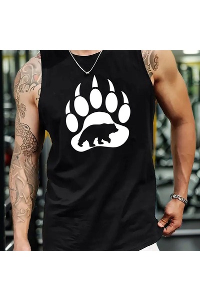 valeriae bellanova Tricou fără mâneci pentru bărbați, supradimensionat, cu de...