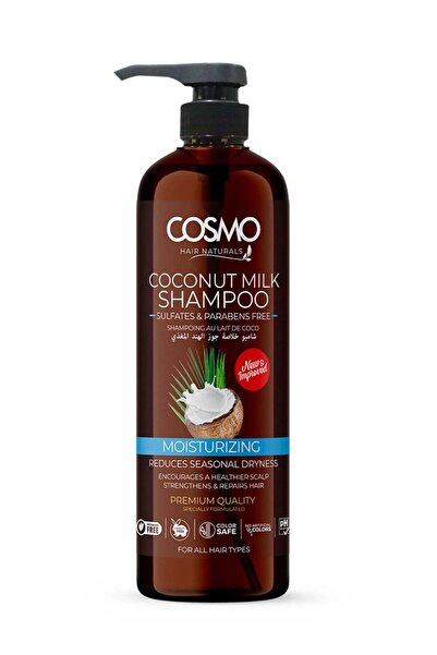 Cosmo شامبو مرطب بحليب جوز الهند خالٍ من الكبريتات والبارابين 1000 مل