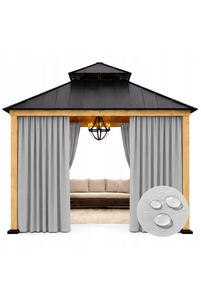 NOW-ART Waterproof outdoor garden Drapery Curtain , NOW-ART, Light grey, 155x...
