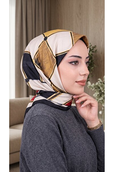 Big ModaEbrar وشاح ناعم منقوش - 036