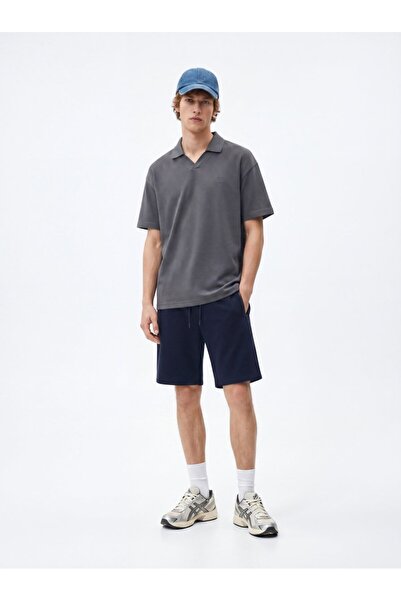 Ltb V-izrez Pike polo majica antracit boje