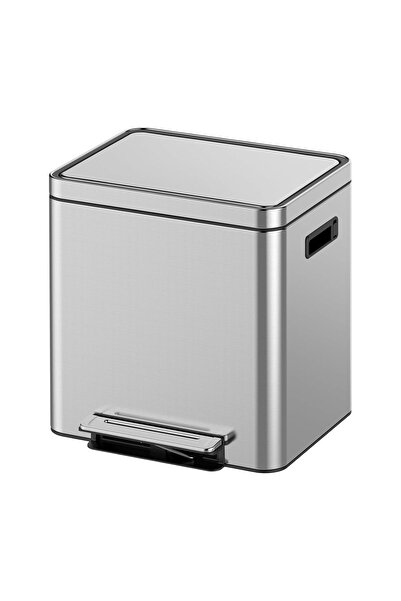 Garvee 30L Dual Compartment Trash Can, Stainless Steel Recycling Bin with Sof...