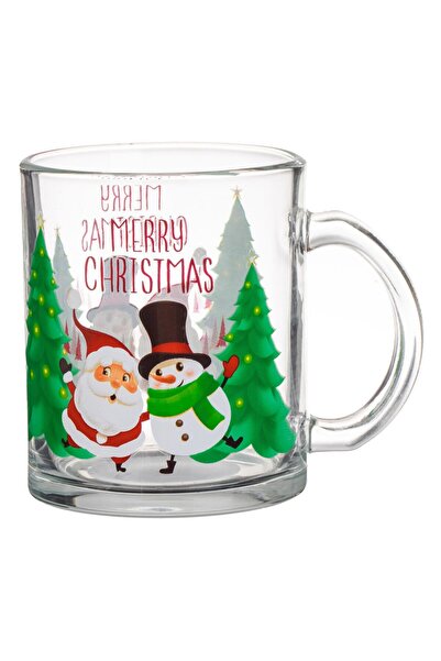 Zumzeria Christmas Glass Mug with Figures 330ml