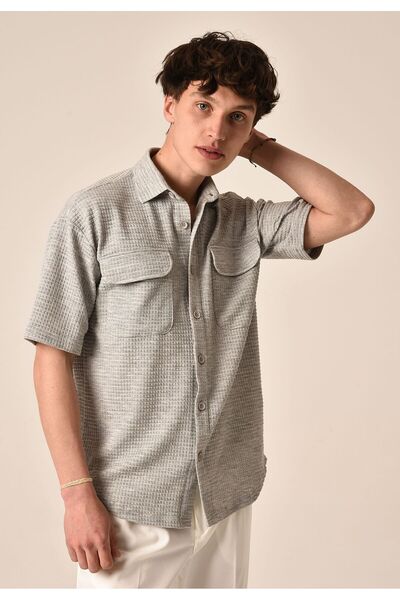 S13 Store Regular Fit Patterned Men's Short Sleeve Shirt