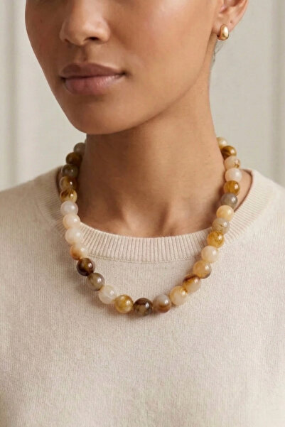 PETEK AKSESUAR Basic Acrylic Ball Necklace