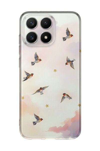 FLAMENKO حافظة هاتف شفافة متوافقة مع نمط الطائر الطائر من Xiaomi 17