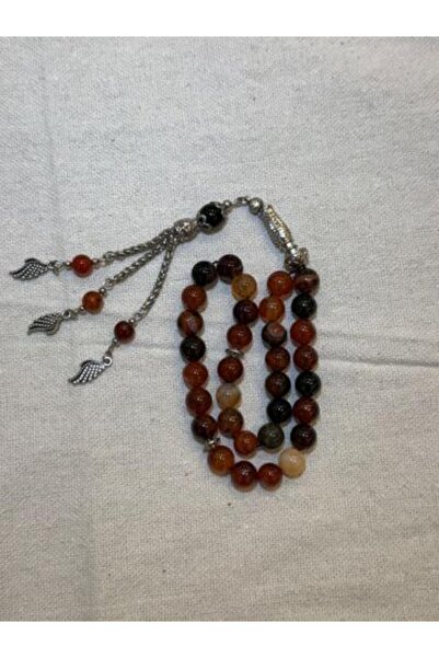 Natural Stones Works Natural Red Agate Rosary - Classic Spherical Cut