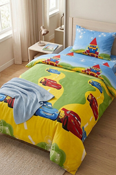 LaLiva Children's Duvet Cover Set with Single Elastic Sheet, Natural Healthy ...
