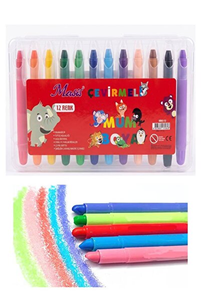 Artlantis Rotating Gel Crayon 12 Colors 1 Piece Masis Plastic Boxed Set of 12...