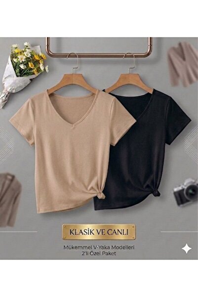 BW Bravely Wear 2-Pack V-Neck Regular Fit (Plain, Unprinted) T-Shirt